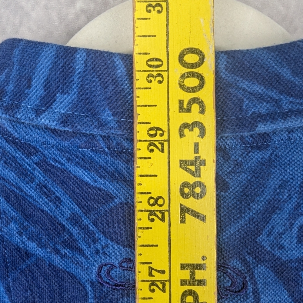 Crazy Shirts Hawaiian Polo XL Blue Tropical Print - Picture 11 of 11
